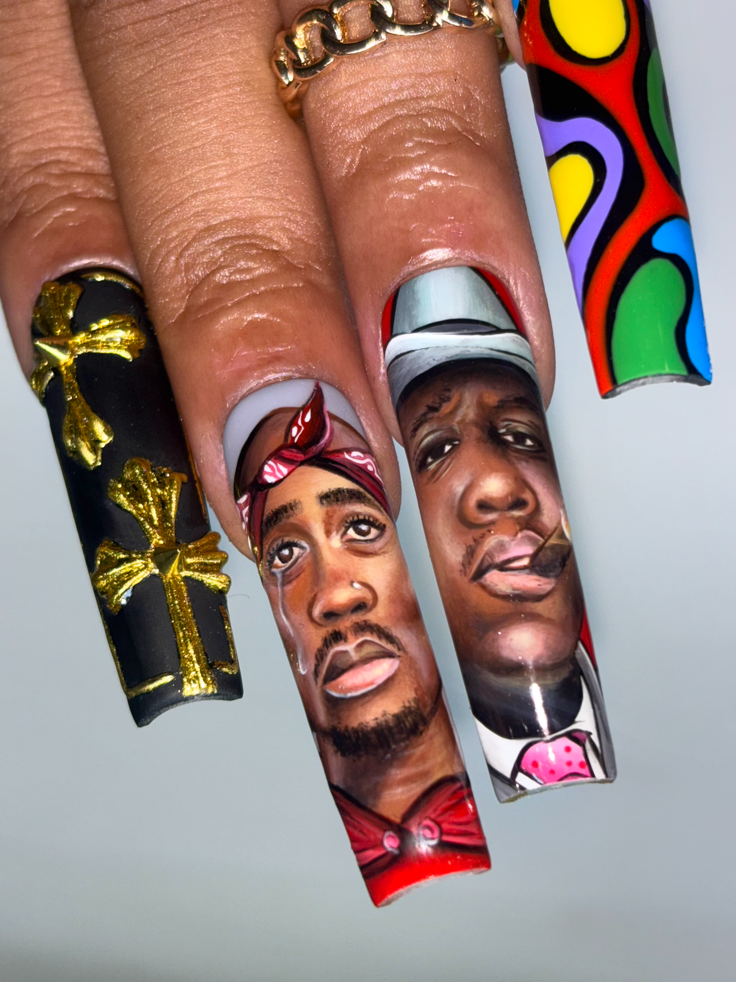 Tupac & Biggie Nails